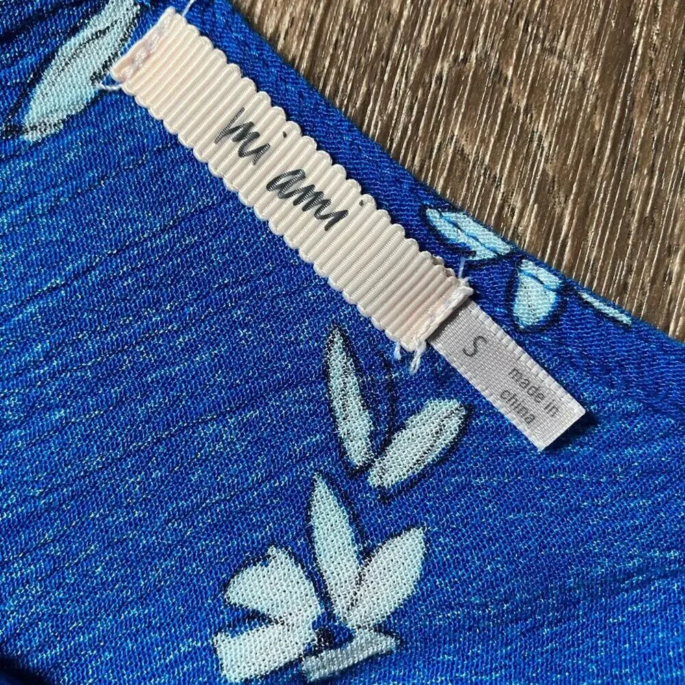Sundress Sleeveless Royal Blue with Flowers (S) Mi AMi dd14 - Picture 2 of 12